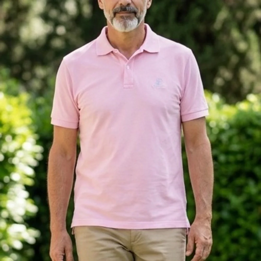 Polo Golf Ralph Lauren Polo Shirt Mens Medium Pink Mauna Lani Cotton Pique MW22‎